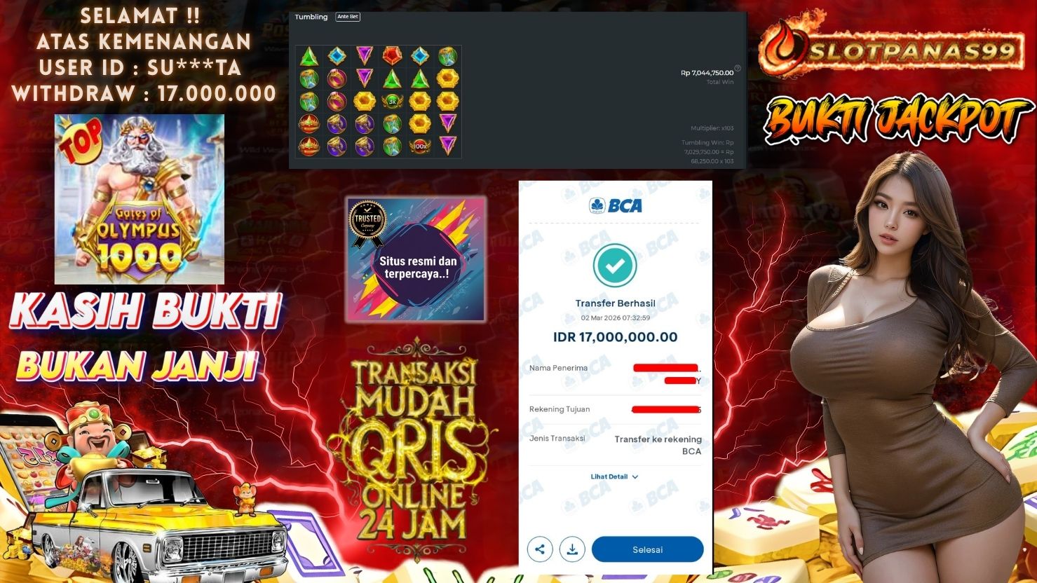 SLOTPANAS99 JACKPOT SLOT GATES OF OLYMPUS 1000